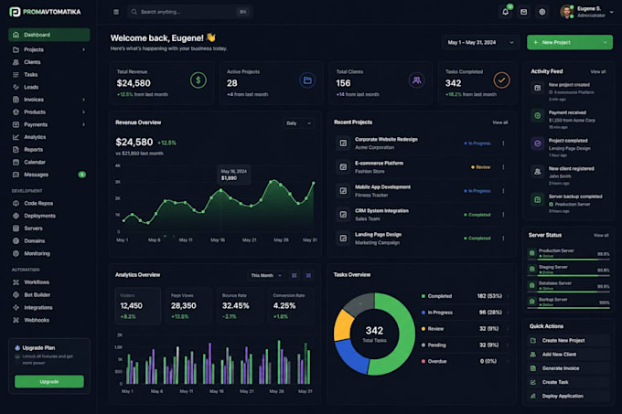 a custom CRM system or business automation tool