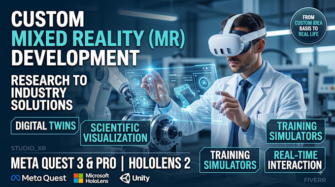 develop a meta quest mixed reality  app using unity