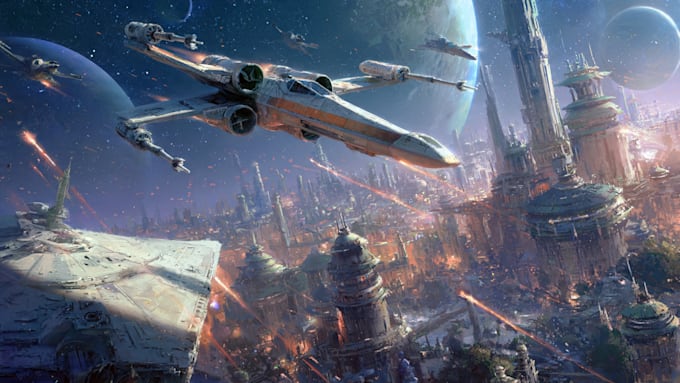 create star wars and sci fi illustration