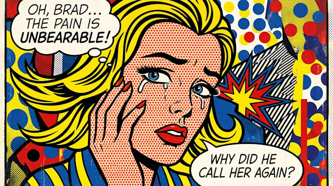 draw pop art portrait in roy lichtenstein style