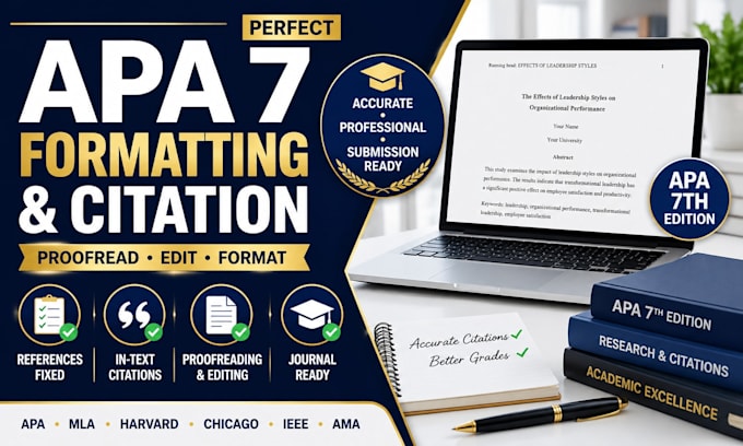 proofread, edit and format your paper in apa 7