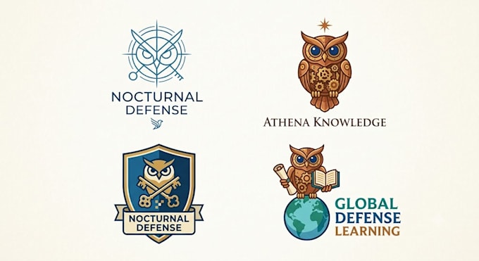 create a owl bird logo with vector file
