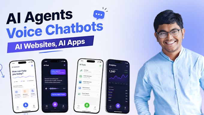 do ai website, mobile app, chatbot app development ai agent