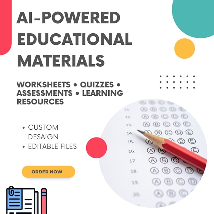 design engaging quizzes, worksheets, and lesson materials with ai