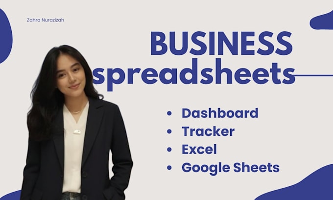 create spreadsheet, dashboard, reports and data tracker