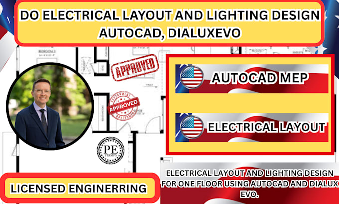 do electrical layout and lighting design autocad, dialuxevo