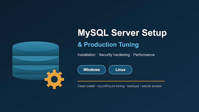 install mysql with production grade configs