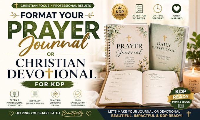 format your prayer journal or christian devotional for KDP