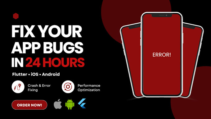 fix flutter app bugs, errors and crashes on android and ios