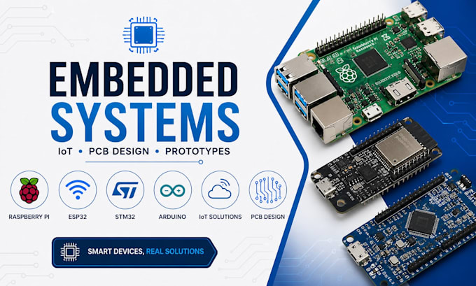 do esp32, stm32, arduino, raspberry pi, and custom circuit layout