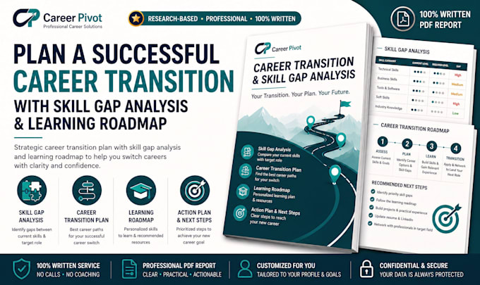 create a career transition roadmap with a skill gap analysis
