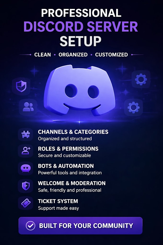 create a professional discord server with bots and roles
