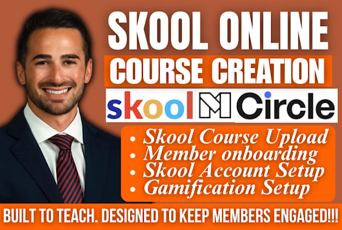 skool course creation skool community setup, course content upload curriculum