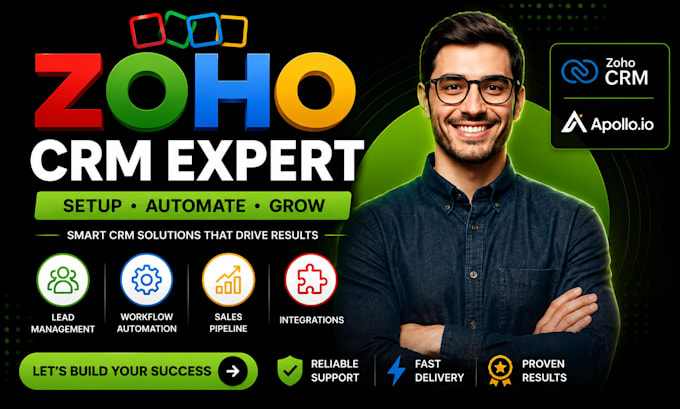 set up and optimize zoho CRM workflows and sales automation