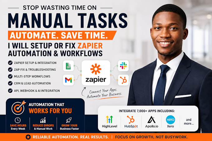 setup or fix zapier zap integration automation zapier workflow