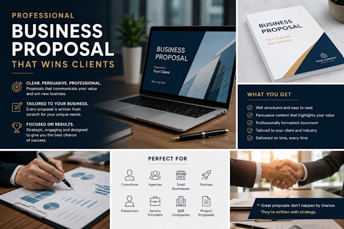 write a professional business proposal that wins clients