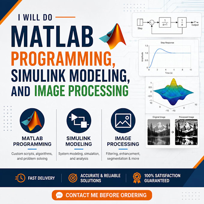 do matlab programming, simulink modeling, and image processing