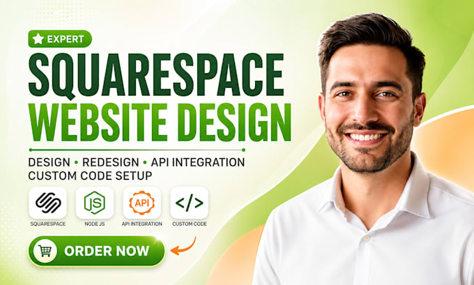 design, redesign  squarespace website, squarespace api integration custom code