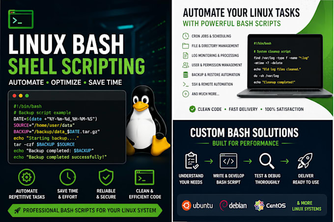 automate linux tasks with professional bash shell scripting