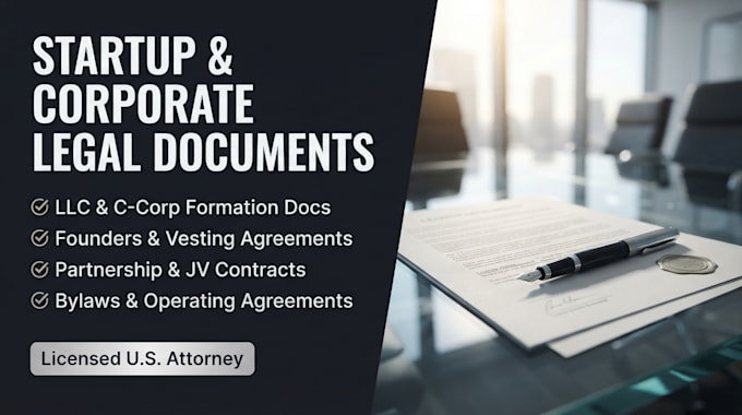 draft a custom llc operating agreement and startup legal documents