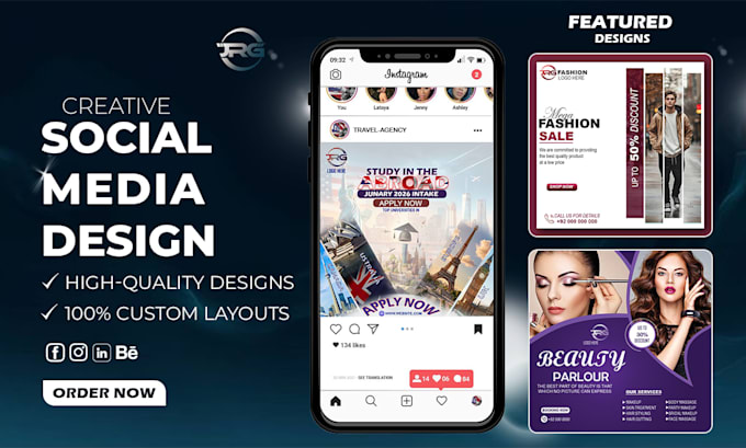 design high quality socia media posts, instagram posts, and facebook ads