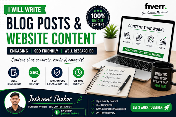 write blog posts and website content