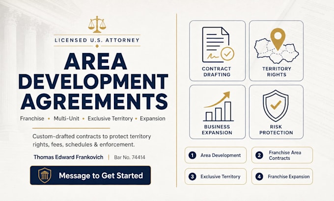 draft a legally binding franchise area development agreement