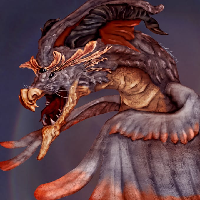 draw your a detailed dragon illustration