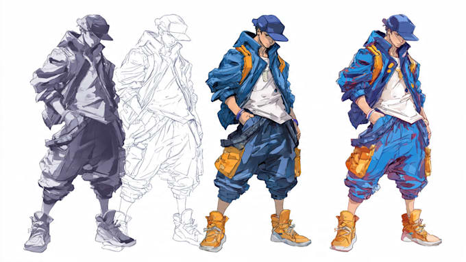 sketch custom anime character