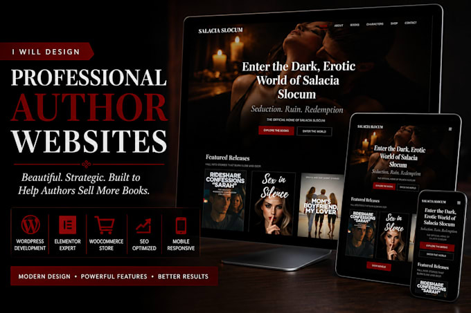 design book author website, children book website, wix author website