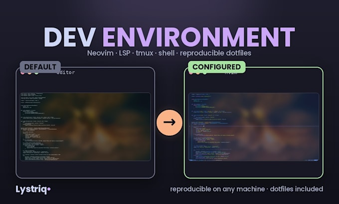 set up your neovim, terminal and dotfiles dev environment