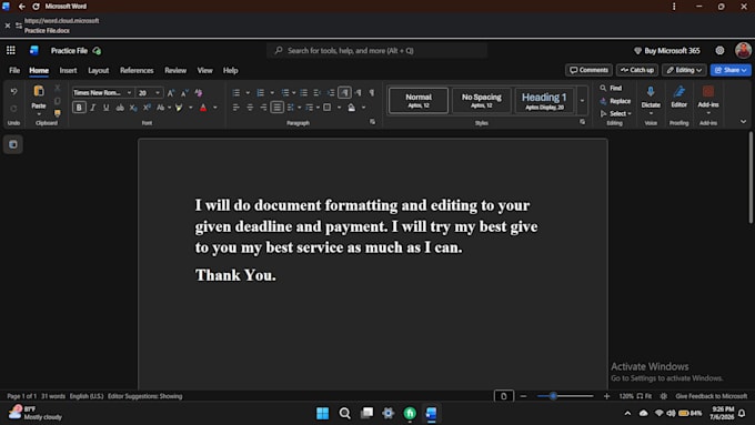 document formatting with beauty