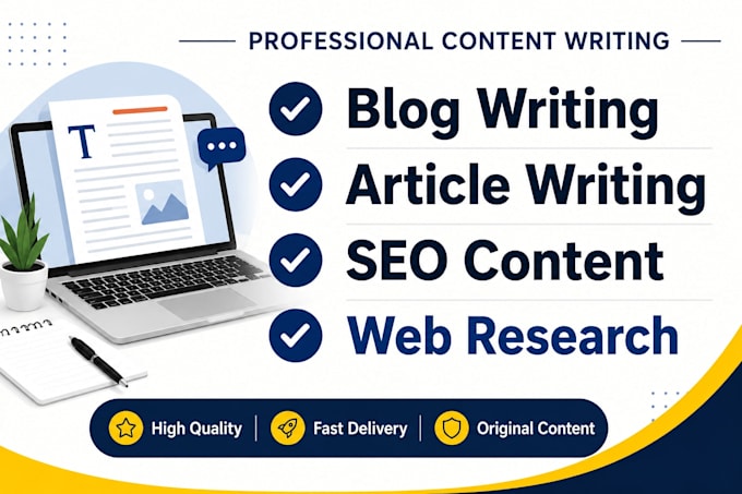 write blog posts articles and web research