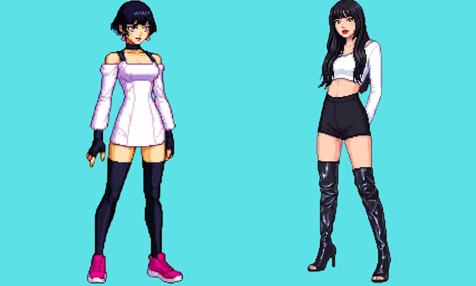 pixel art animation 2d pixel art sprite sheet character game art nsfw pixel art