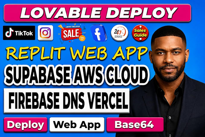 lovable deploy replit web app supabase aws cloud firebase dns vercel base64