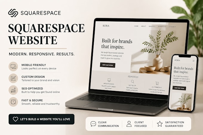 custom squarespace website design squarespace redesign booking square designer