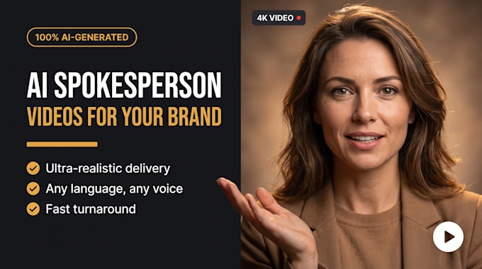 create realistic ai spokesperson video ai talking head in any language in 24 hrs