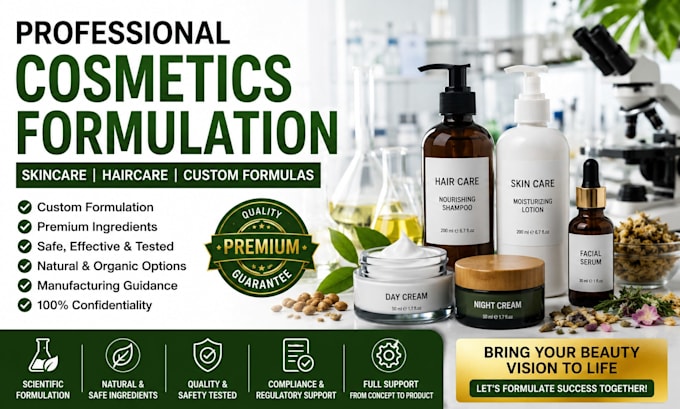 cosmetics formulation haircare formulation skincare