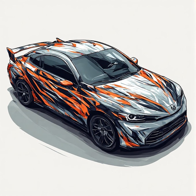 create racing car wrap, itasha wrap design