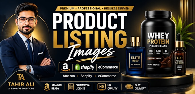 create realistic product listing images for amazon and shopify