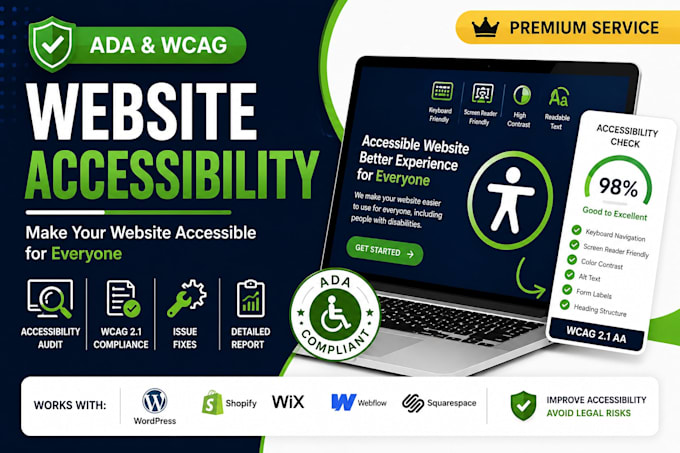 make your website ada accessible and fix wacg accessibility issues