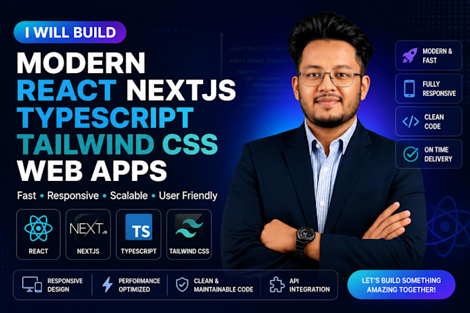 build modern react nextjs typescript tailwind CSS web apps