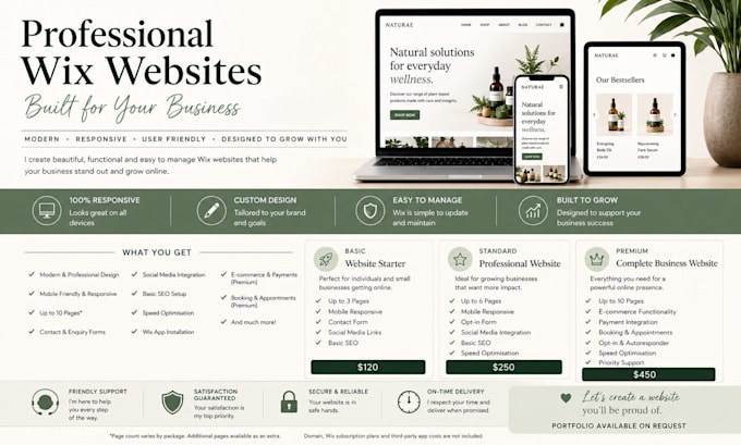 design a professional, modern website for you