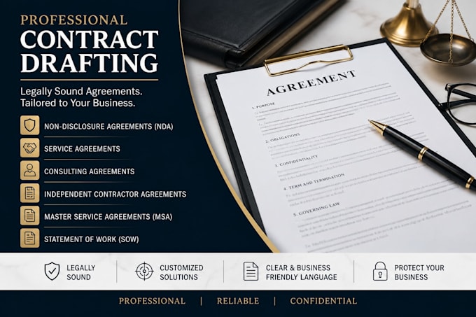 draft an nda, service, consulting agreement, or msa