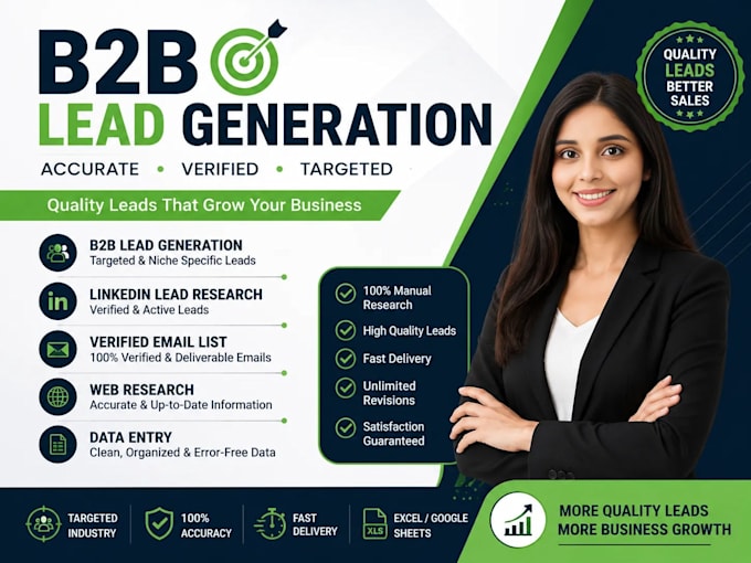 provide b2b lead generation, linkedin leads and email list building