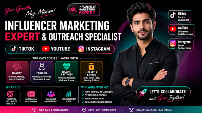promote your brand with tiktok, instagram, and youtube influencers
