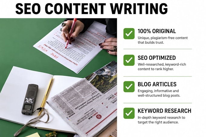 write SEO friendly blog posts and articles