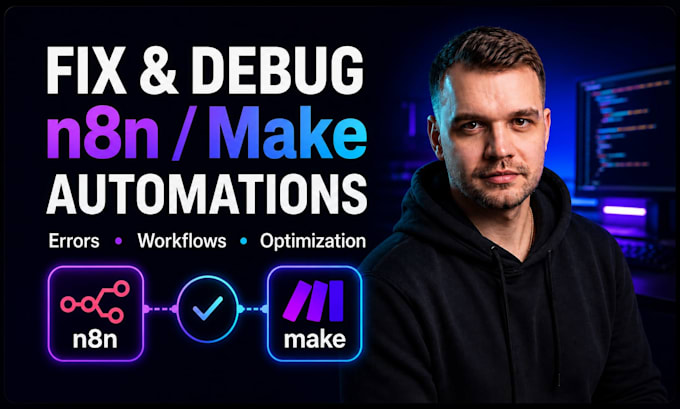 fix n8n and make com automation errors and workflows