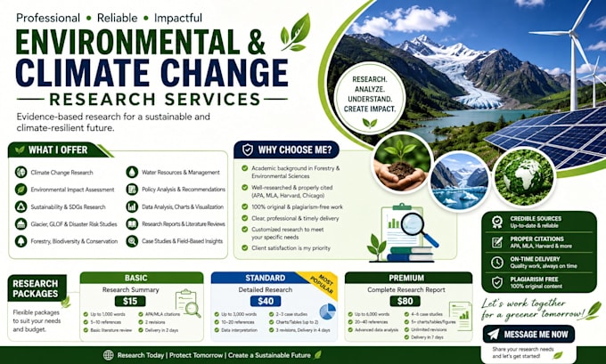 conduct environmental and climate change research