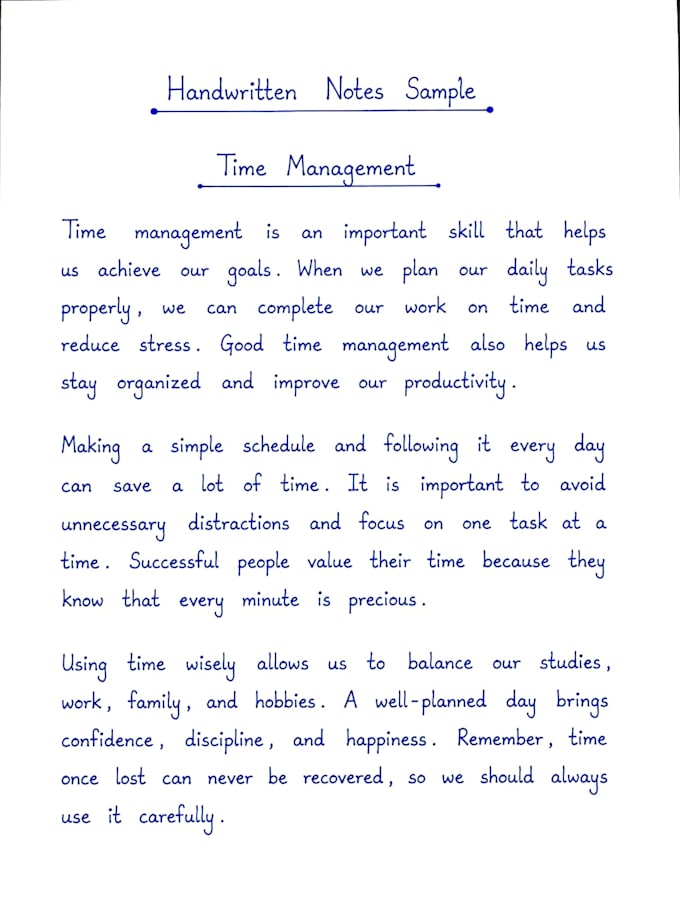 convert PDF to neat handwritten notes manually